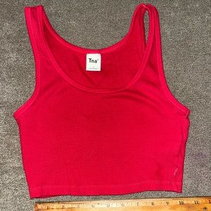 Red Aritzia Crop Tank Top- small